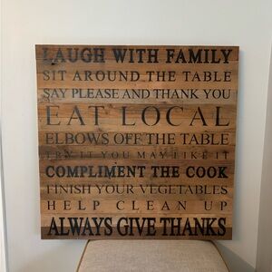 Large Wooden Wall Art with Inspirational Quote